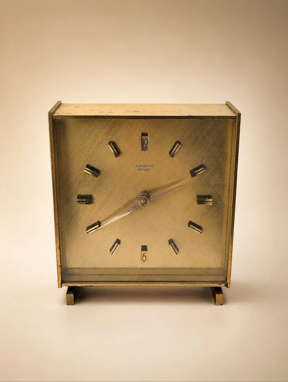 Gold Square Vintage Table Clock - Gold